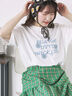 花ロゴ刺繍Tシャツ（オフホワイト/ブラック/グリーン）｜ehka sopo（エヘカソポ）通販