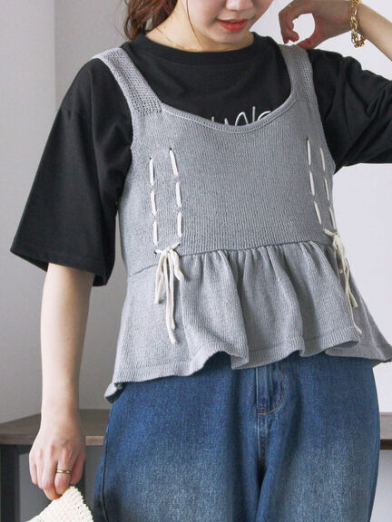 花ロゴ刺繍Tシャツ（オフホワイト/ブラック/グリーン）｜ehka sopo（エヘカソポ）通販