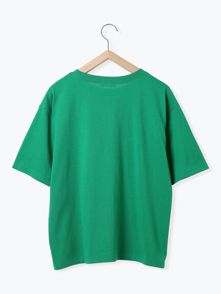 花ロゴ刺繍Tシャツ（オフホワイト/ブラック/グリーン）｜ehka sopo（エヘカソポ）通販
