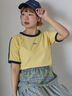 パイルリンガーTシャツ（イエロー）｜ehka sopo（エヘカソポ）通販