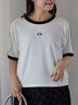 パイルリンガーTシャツ（オフホワイト/イエロー/ネイビー）｜ehka sopo（エヘカソポ）通販