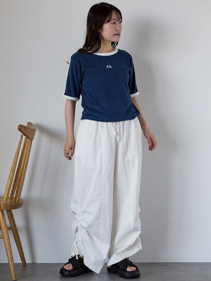 パイルリンガーTシャツ（オフホワイト/イエロー/ネイビー）｜ehka sopo（エヘカソポ）通販