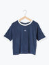 パイルリンガーTシャツ（オフホワイト/イエロー/ネイビー）｜ehka sopo（エヘカソポ）通販