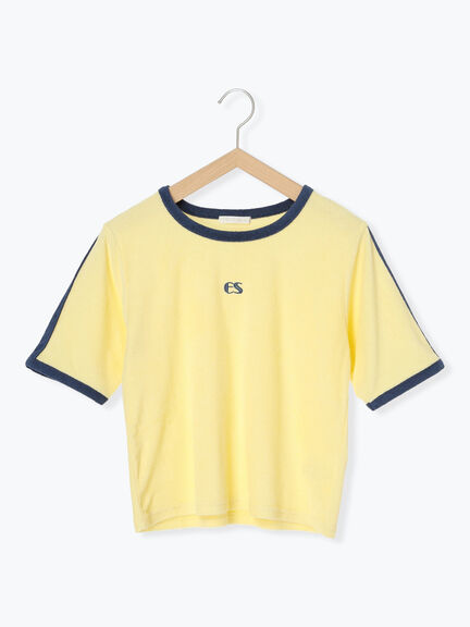 パイルリンガーTシャツ（オフホワイト/イエロー/ネイビー）｜ehka sopo（エヘカソポ）通販