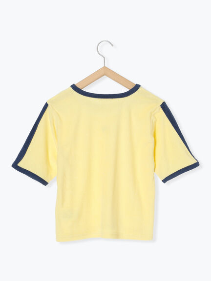 パイルリンガーTシャツ（オフホワイト/イエロー/ネイビー）｜ehka sopo（エヘカソポ）通販