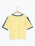 パイルリンガーTシャツ（オフホワイト/イエロー/ネイビー）｜ehka sopo（エヘカソポ）通販