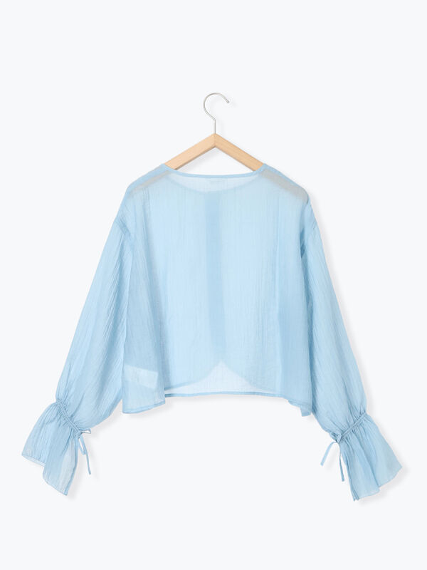 Le ciel de Harriss キャンディースリーブブラウス ブルー Le ciel de Harriss キャンディースリーブブラウス ブルー