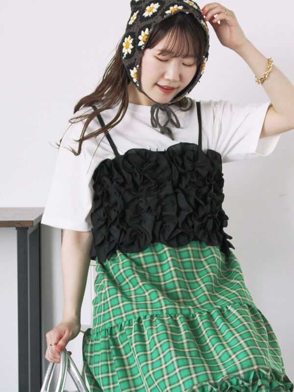 HEIHEI ヘイヘイ リボンハーネスribbon vest ホワイト 白