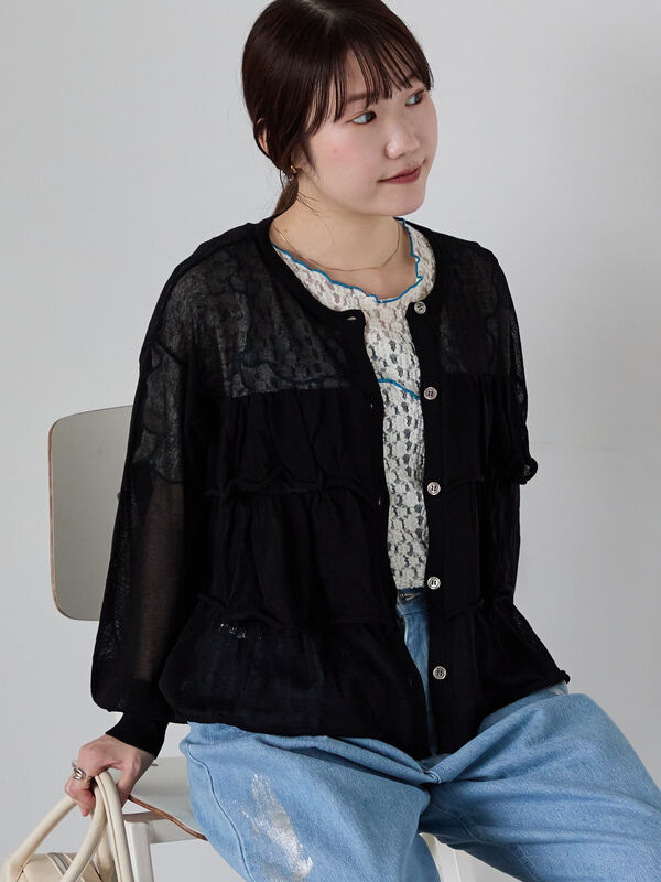 yukiemonペタペタスーちゃんʕ•ᴥ•ʔ黒カーディガン yukiemonペタペタスーちゃんʕ•ᴥ•ʔ黒カーディガン - メルカリ