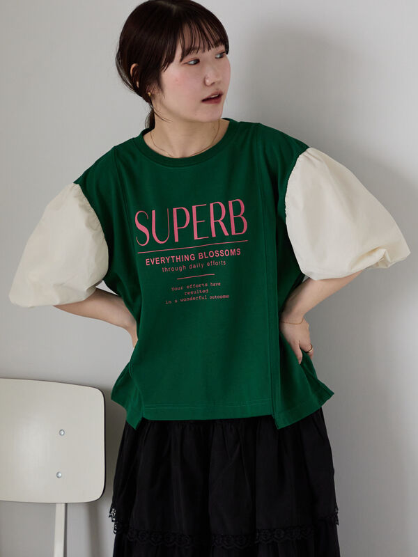 リメイク風Tシャツ（グリーン）｜ehka sopo（エヘカソポ）通販
