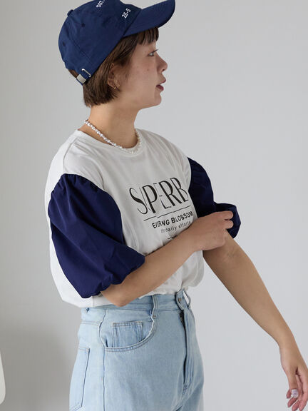 リメイク風Tシャツ（オフホワイト/ブラック/グリーン）｜ehka sopo（エヘカソポ）通販