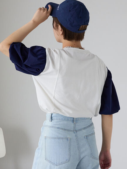 リメイク風Tシャツ（オフホワイト/ブラック/グリーン）｜ehka sopo（エヘカソポ）通販