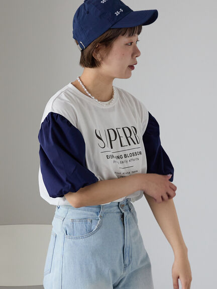 リメイク風Tシャツ（オフホワイト/ブラック/グリーン）｜ehka sopo（エヘカソポ）通販