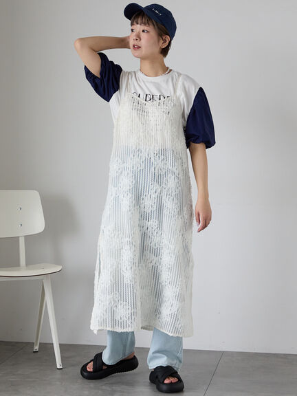 リメイク風Tシャツ（オフホワイト/ブラック/グリーン）｜ehka sopo（エヘカソポ）通販
