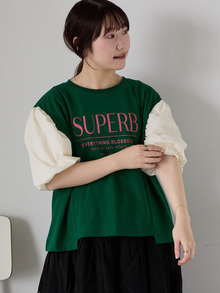 リメイク風Tシャツ（オフホワイト/ブラック/グリーン）｜ehka sopo（エヘカソポ）通販