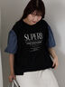 リメイク風Tシャツ（オフホワイト/ブラック/グリーン）｜ehka sopo（エヘカソポ）通販