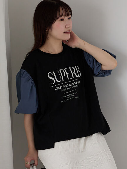 リメイク風Tシャツ（オフホワイト/ブラック/グリーン）｜ehka sopo（エヘカソポ）通販