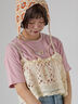 わんこ刺繍Tシャツ（オフホワイト/ピンク/グリーン）｜ehka sopo（エヘカソポ）通販