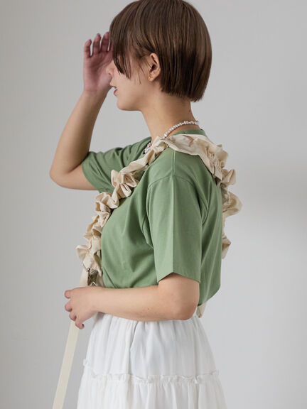 わんこ刺繍Tシャツ（オフホワイト/ピンク/グリーン）｜ehka sopo（エヘカソポ）通販