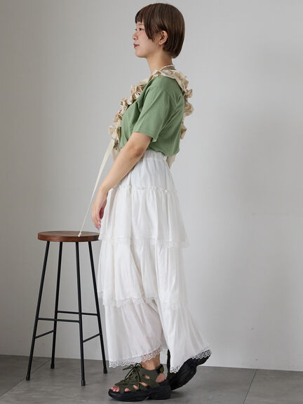 わんこ刺繍Tシャツ（オフホワイト/ピンク/グリーン）｜ehka sopo（エヘカソポ）通販
