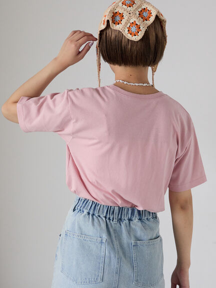 わんこ刺繍Tシャツ（オフホワイト/ピンク/グリーン）｜ehka sopo（エヘカソポ）通販