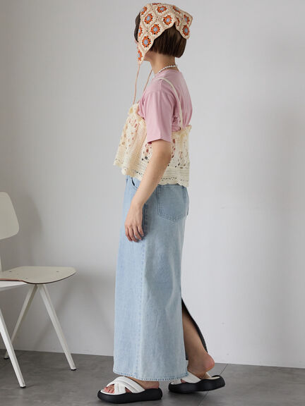 わんこ刺繍Tシャツ（オフホワイト/ピンク/グリーン）｜ehka sopo（エヘカソポ）通販