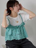 わんこ刺繍Tシャツ（オフホワイト/ピンク/グリーン）｜ehka sopo（エヘカソポ）通販