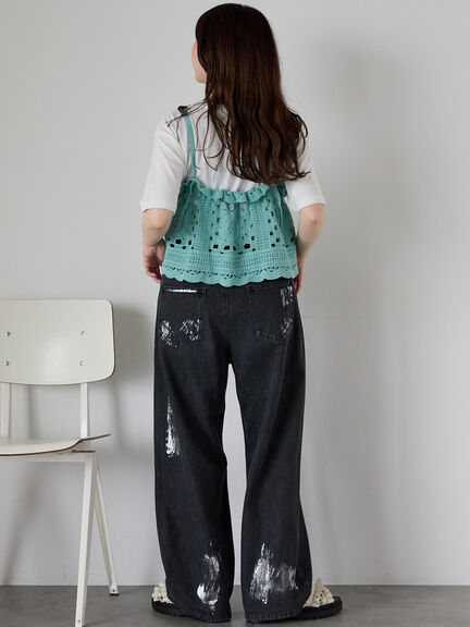 わんこ刺繍Tシャツ（オフホワイト/ピンク/グリーン）｜ehka sopo（エヘカソポ）通販