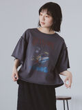 ヴィンテージ加工プリントTシャツ（チャコールグレー）｜ehka sopo（エヘカソポ）通販