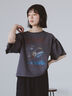 ヴィンテージ加工プリントTシャツ（オフホワイト/チャコールグレー/ブルー）｜ehka sopo（エヘカソポ）通販