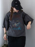 ヴィンテージ加工プリントTシャツ（オフホワイト/チャコールグレー/ブルー）｜ehka sopo（エヘカソポ）通販