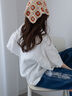 ヴィンテージ加工プリントTシャツ（オフホワイト/チャコールグレー/ブルー）｜ehka sopo（エヘカソポ）通販