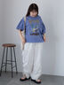 ヴィンテージ加工プリントTシャツ（オフホワイト/チャコールグレー/ブルー）｜ehka sopo（エヘカソポ）通販