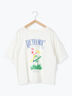 ヴィンテージ加工プリントTシャツ（オフホワイト/チャコールグレー/ブルー）｜ehka sopo（エヘカソポ）通販