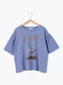 ヴィンテージ加工プリントTシャツ（オフホワイト/チャコールグレー/ブルー）｜ehka sopo（エヘカソポ）通販