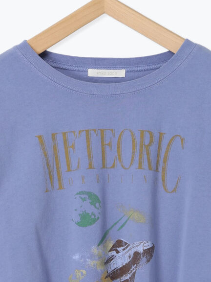 ヴィンテージ加工プリントTシャツ（オフホワイト/チャコールグレー/ブルー）｜ehka sopo（エヘカソポ）通販