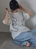 ライン柄Tシャツ（オフホワイト/チャコールグレー/ラベンダー）｜ehka sopo（エヘカソポ）通販