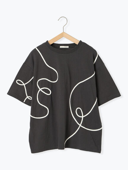 ライン柄Tシャツ（オフホワイト/チャコールグレー/ラベンダー）｜ehka sopo（エヘカソポ）通販