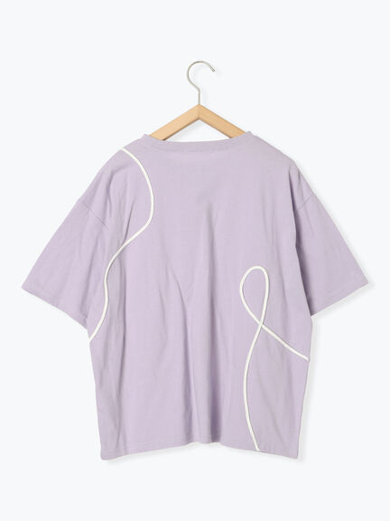 ライン柄Tシャツ（オフホワイト/チャコールグレー/ラベンダー）｜ehka sopo（エヘカソポ）通販