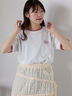 ラインリブTシャツ（オフホワイト/グリーン/キナリ）｜ehka sopo（エヘカソポ）通販