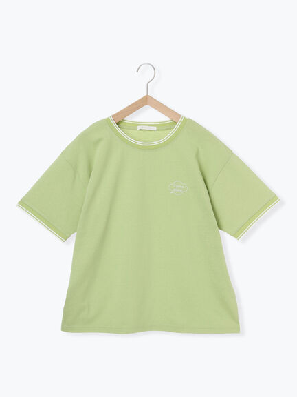 ラインリブTシャツ（オフホワイト/グリーン/キナリ）｜ehka sopo（エヘカソポ）通販