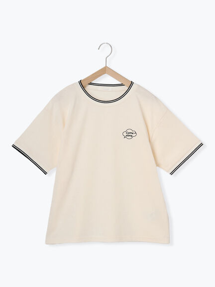 ラインリブTシャツ（オフホワイト/グリーン/キナリ）｜ehka sopo（エヘカソポ）通販