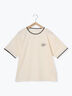 ラインリブTシャツ（オフホワイト/グリーン/キナリ）｜ehka sopo（エヘカソポ）通販