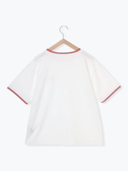 ラインリブTシャツ（オフホワイト/グリーン/キナリ）｜ehka sopo（エヘカソポ）通販