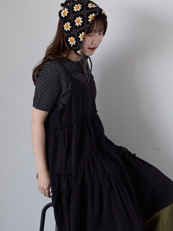 セール】 ボーダーカットアウトプルオーバー（ブラック/ピンク/キナリ