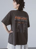 ヴィンテージ加工プリントTシャツ（オフホワイト/チャコールグレー/ブルー）｜ehka sopo（エヘカソポ）通販
