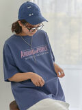 ヴィンテージ加工プリントTシャツ（ブルー）｜ehka sopo（エヘカソポ）通販