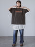 ヴィンテージ加工プリントTシャツ（オフホワイト/チャコールグレー/ブルー）｜ehka sopo（エヘカソポ）通販