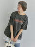ヴィンテージ加工プリントTシャツ（オフホワイト/チャコールグレー/ブルー）｜ehka sopo（エヘカソポ）通販