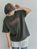 ヴィンテージ加工プリントTシャツ（オフホワイト/チャコールグレー/ブルー）｜ehka sopo（エヘカソポ）通販